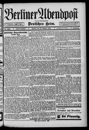 Berliner Abendpost vom 27.10.1893
