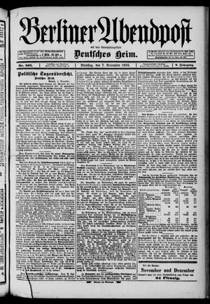 Berliner Abendpost vom 07.11.1893