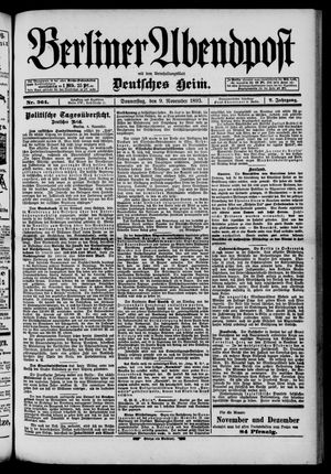 Berliner Abendpost vom 09.11.1893