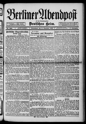 Berliner Abendpost vom 11.11.1893