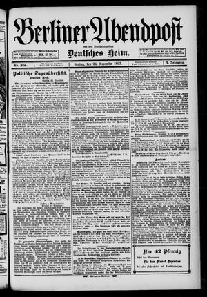 Berliner Abendpost vom 24.11.1893