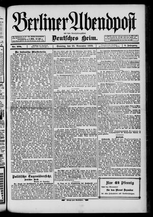 Berliner Abendpost vom 26.11.1893