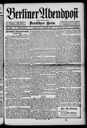 Berliner Abendpost vom 05.12.1893
