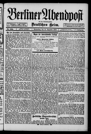 Berliner Abendpost vom 14.12.1893