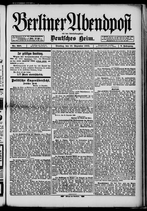 Berliner Abendpost on Dec 19, 1893