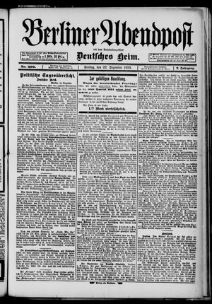 Berliner Abendpost vom 22.12.1893