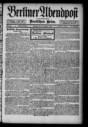 Berliner Abendpost vom 14.01.1894