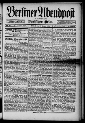 Berliner Abendpost vom 31.01.1894