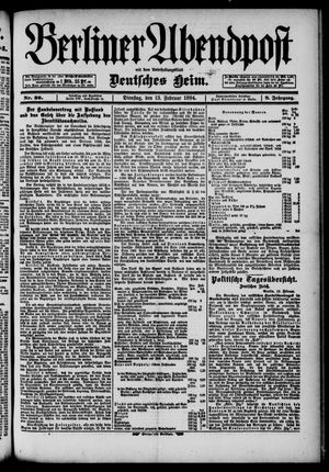 Berliner Abendpost vom 13.02.1894