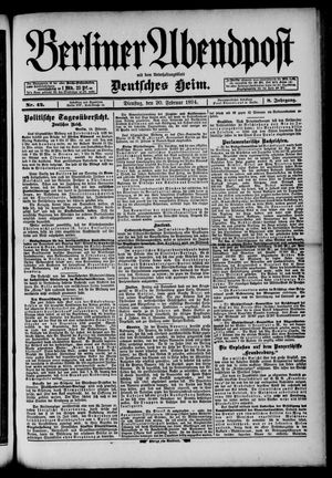 Berliner Abendpost on Feb 20, 1894