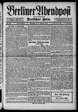 Berliner Abendpost vom 21.02.1894