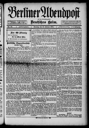 Berliner Abendpost on Feb 25, 1894