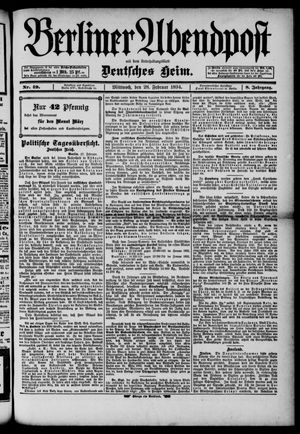 Berliner Abendpost vom 28.02.1894