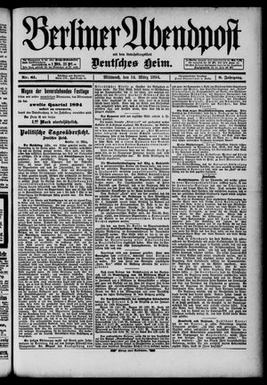 Berliner Abendpost vom 14.03.1894
