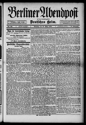 Berliner Abendpost vom 18.03.1894