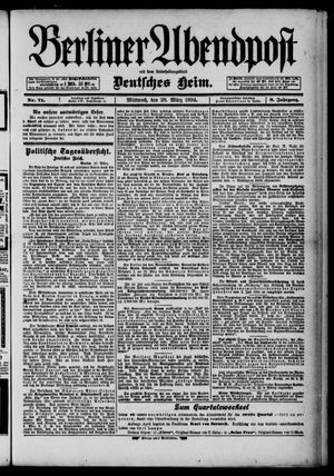 Berliner Abendpost vom 28.03.1894
