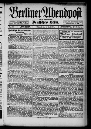 Berliner Abendpost on Apr 4, 1894