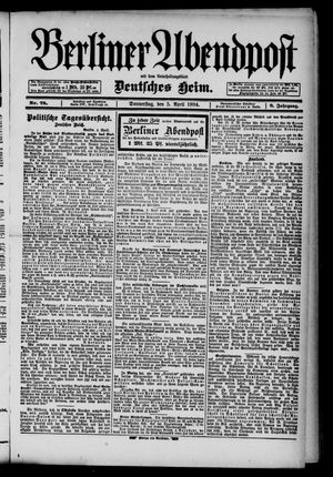 Berliner Abendpost on Apr 5, 1894