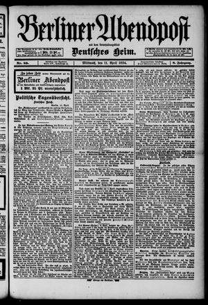 Berliner Abendpost vom 11.04.1894