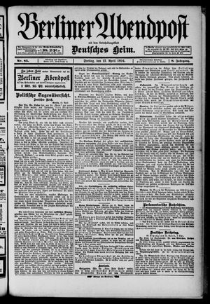 Berliner Abendpost vom 13.04.1894