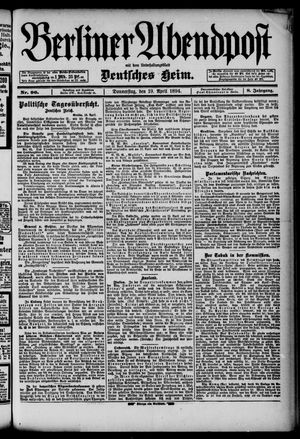 Berliner Abendpost vom 19.04.1894