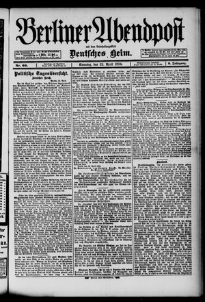 Berliner Abendpost vom 22.04.1894