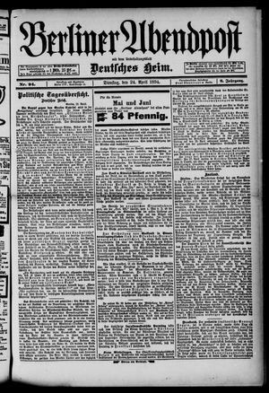 Berliner Abendpost vom 24.04.1894