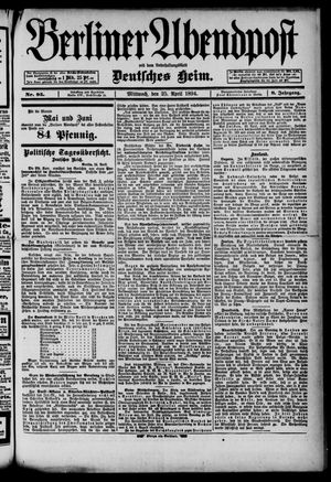 Berliner Abendpost vom 25.04.1894