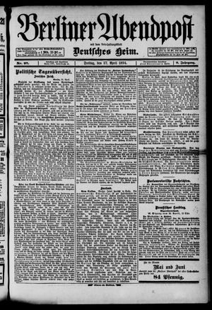 Berliner Abendpost on Apr 27, 1894