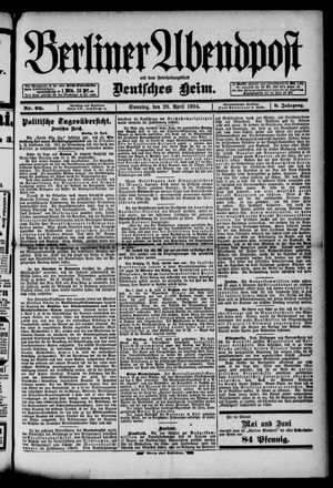Berliner Abendpost on Apr 29, 1894