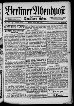 Berliner Abendpost vom 13.05.1894