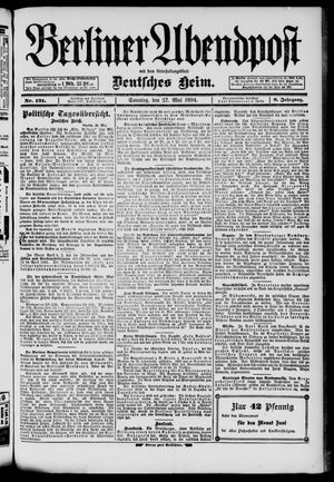 Berliner Abendpost vom 27.05.1894