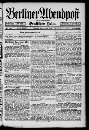 Berliner Abendpost vom 20.06.1894