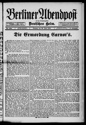 Berliner Abendpost vom 26.06.1894