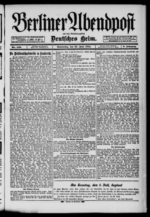 Berliner Abendpost vom 28.06.1894