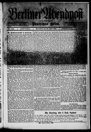 Berliner Abendpost vom 30.06.1894