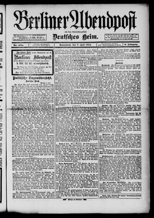 Berliner Abendpost vom 07.07.1894