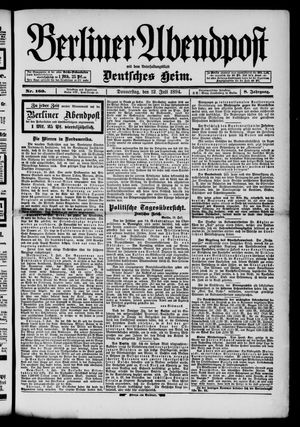 Berliner Abendpost vom 12.07.1894