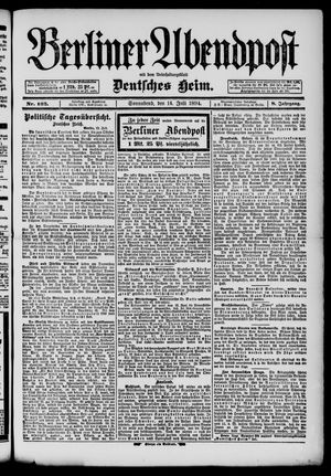 Berliner Abendpost vom 14.07.1894