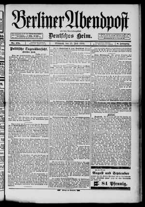 Berliner Abendpost vom 25.07.1894