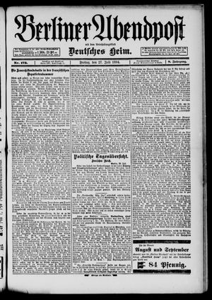 Berliner Abendpost vom 27.07.1894