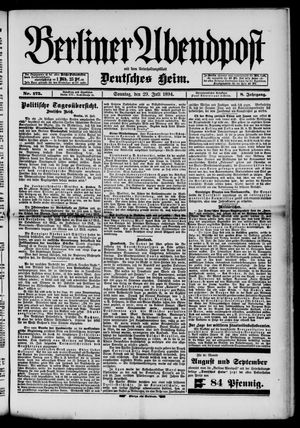 Berliner Abendpost vom 29.07.1894