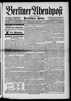 Berliner Abendpost vom 01.08.1894