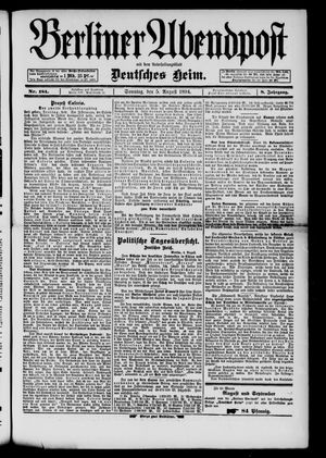 Berliner Abendpost vom 05.08.1894