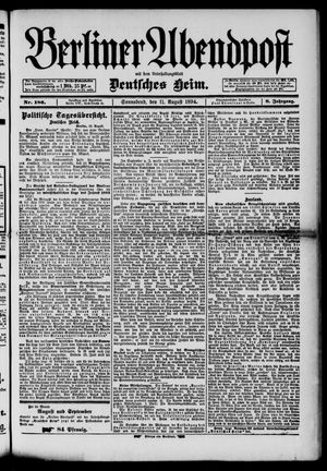 Berliner Abendpost vom 11.08.1894