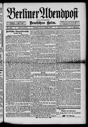 Berliner Abendpost vom 12.08.1894