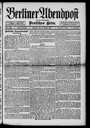 Berliner Abendpost vom 19.08.1894