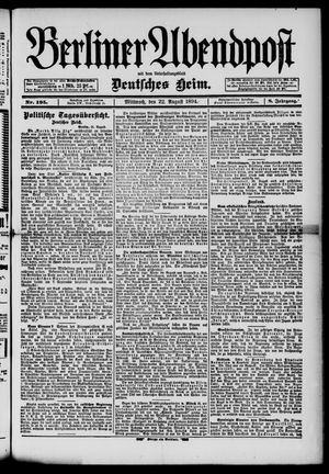 Berliner Abendpost vom 22.08.1894