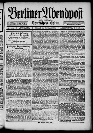 Berliner Abendpost vom 29.08.1894