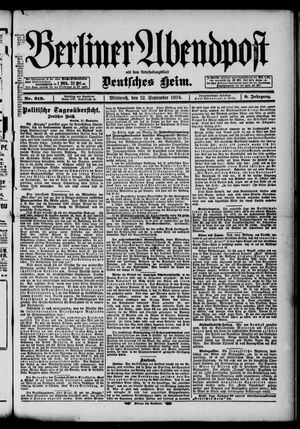 Berliner Abendpost vom 12.09.1894